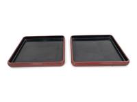 A Pair of Red Lacquer Trays