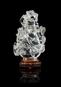 A Carved Rock Crystal Covered Vase