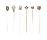 ANTIQUE, COLLECTION OF RUBY, SAPPHIRE, AND DIAMOND STICK PINS
