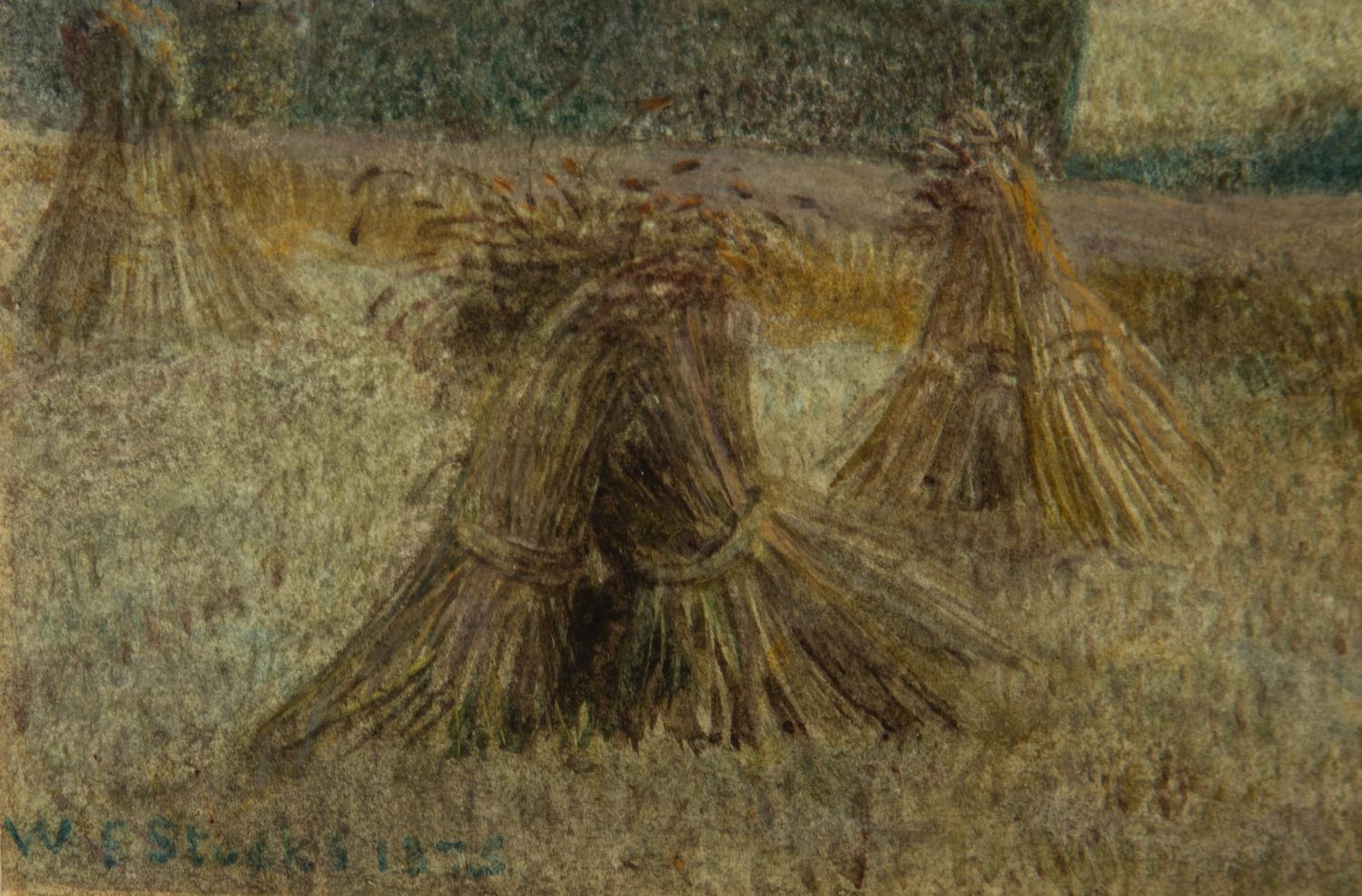 Workers in Wheat with Cattle in Background , 1855