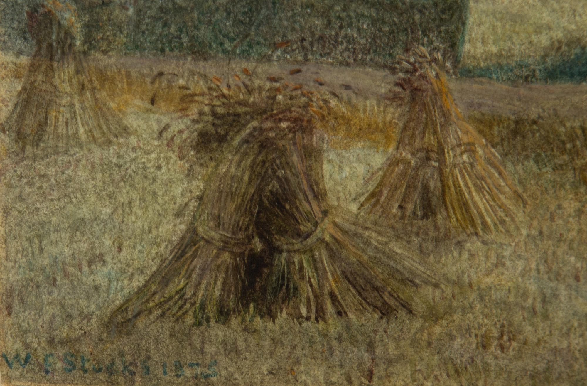 Workers in Wheat with Cattle in Background , 1855