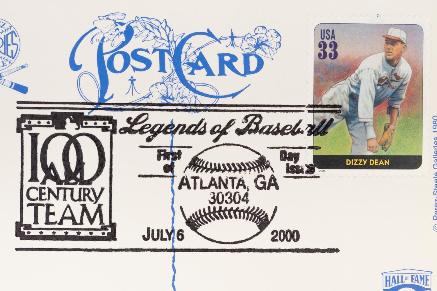 A Collection of 24 Legends of Baseball First Day of Issue Perez Steele Postcards,