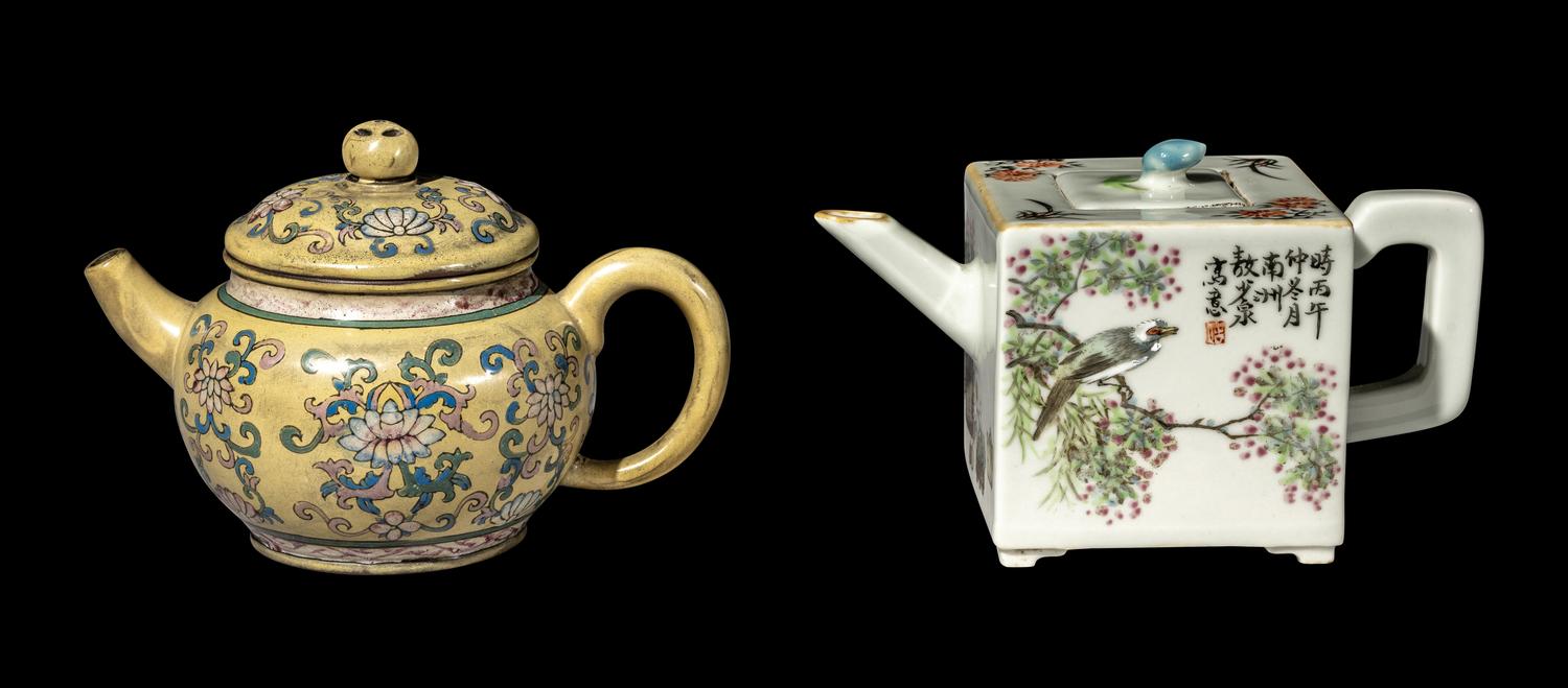 Two Chinese Ceramic Teapots