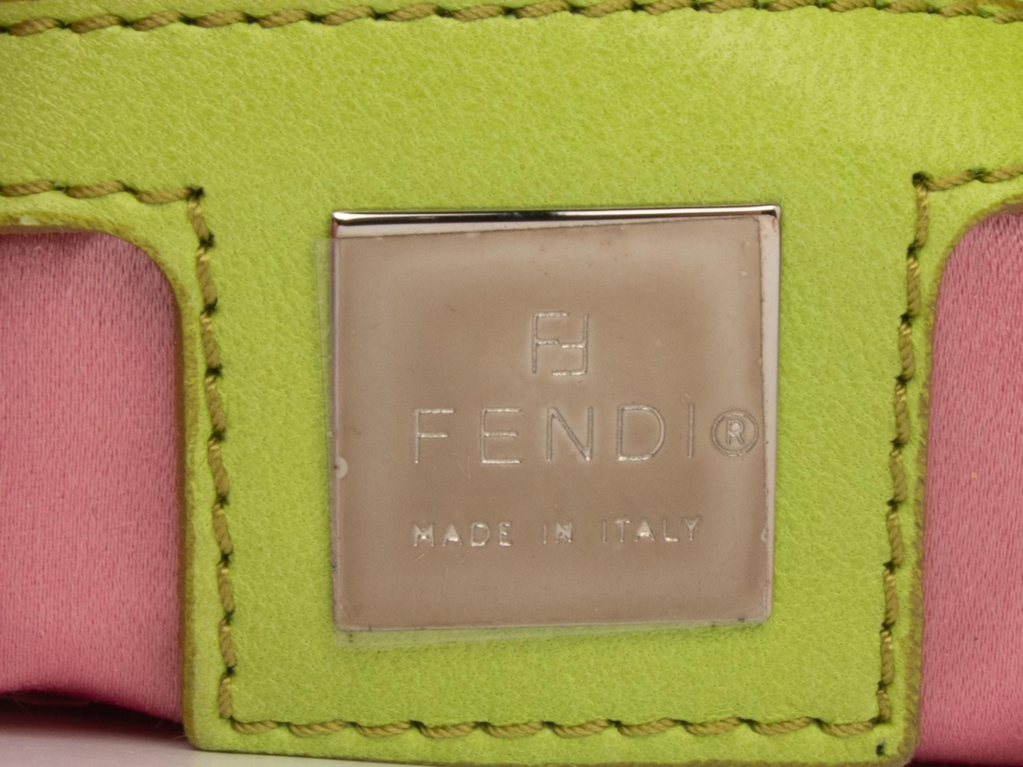 Fendi Lime Green Mama Baguette Bag