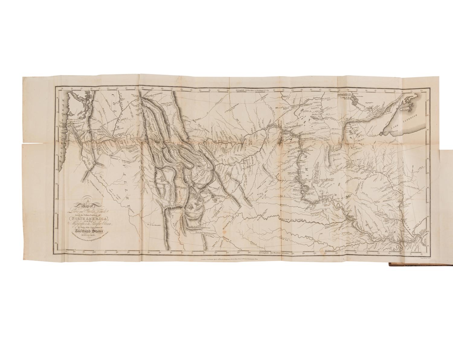 LEWIS, Meriwether (1774-1809) and William CLARK (1770-1838). Travels to the Source of the Missouri River and across the American Continent... London: A. Strahan for Longman, Hurst, Rees, Orme, and Brown, 1815.