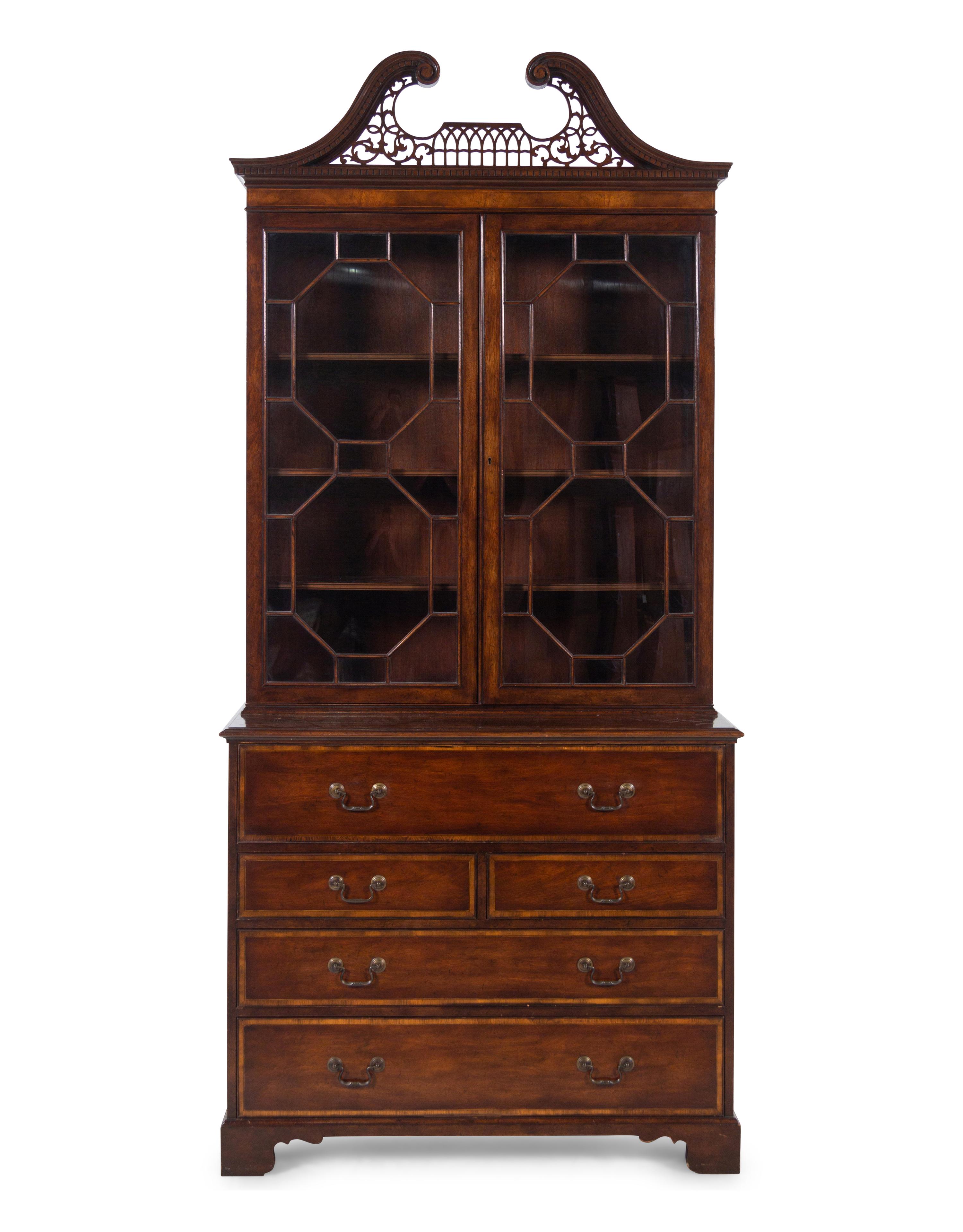 A George III Style Mahogany Secretary Bookcase