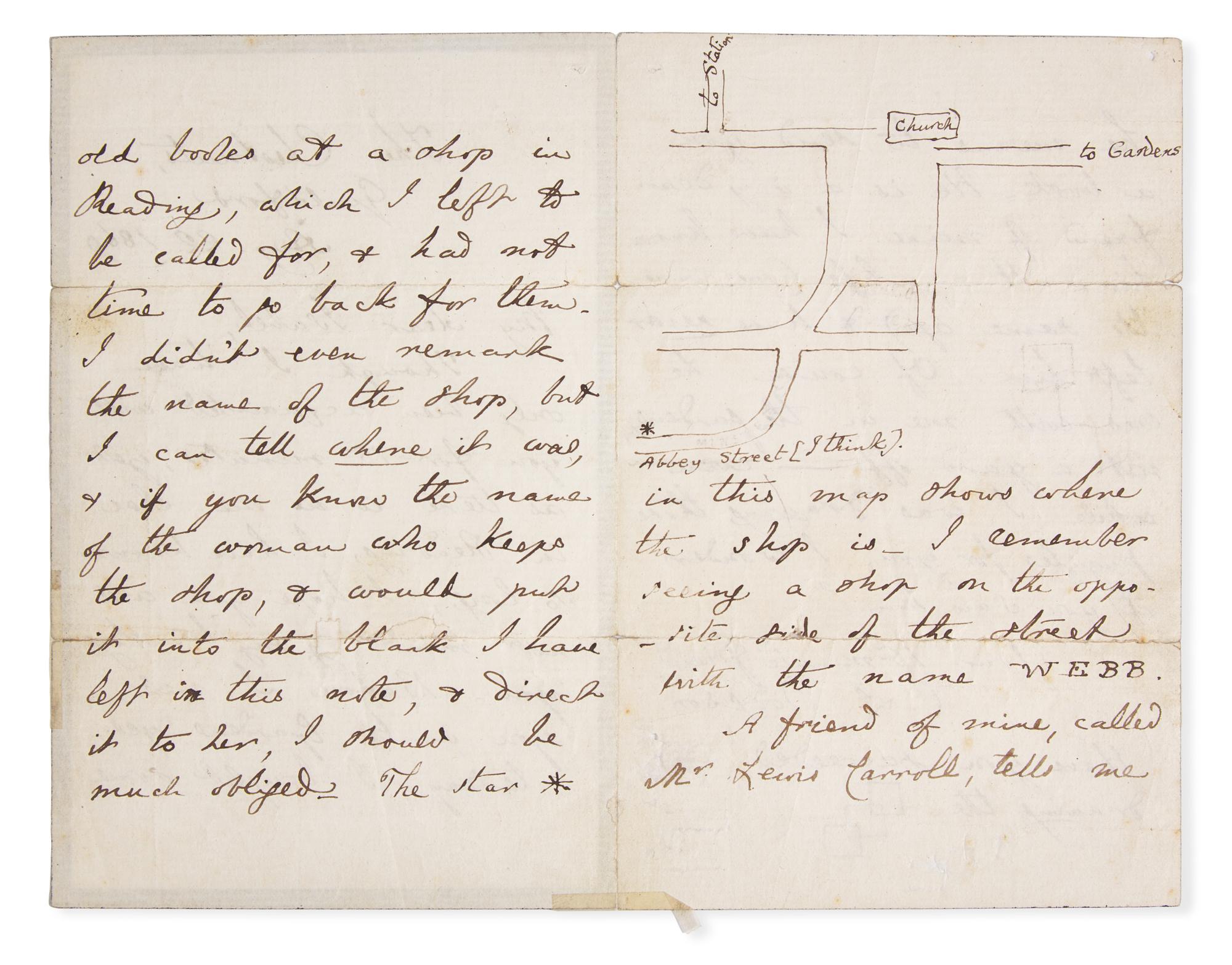Carroll, Lewis (Charles Lutwidge Dodgson). Autograph Letter, signed