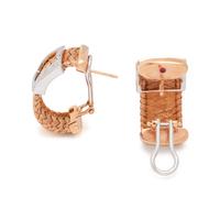 ROBERTO COIN, ROSE GOLD AND DIAMOND 'PRIMAVERA' EARCLIPS