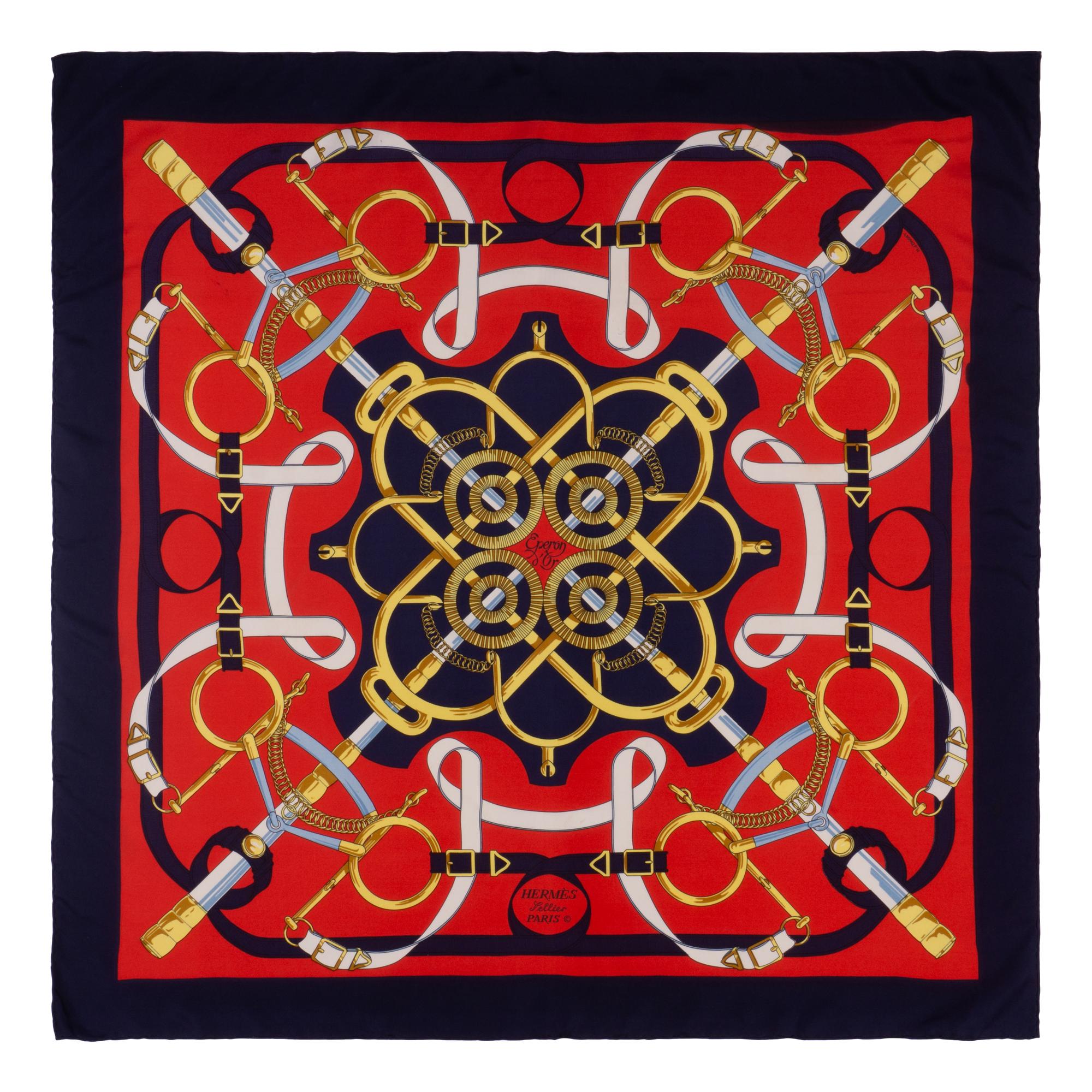 Group of Seven Designer Scarves by Hermès, Gucci, and Celine