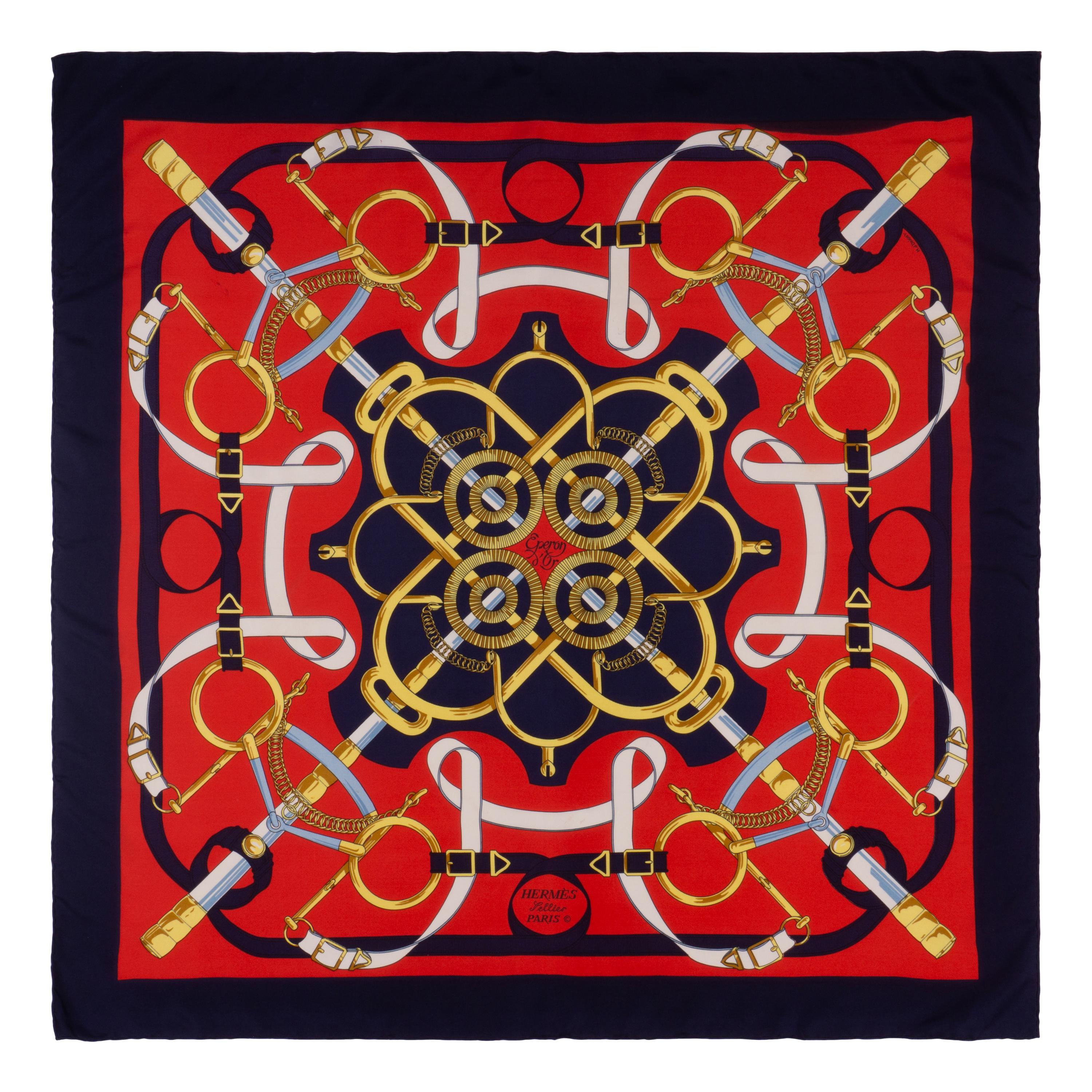 Group of Seven Designer Scarves by Hermès, Gucci, and Celine