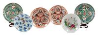 Six Porcelain Plates Diameter of largest 9 1/4 inches. — 18TH-19TH CENTURY