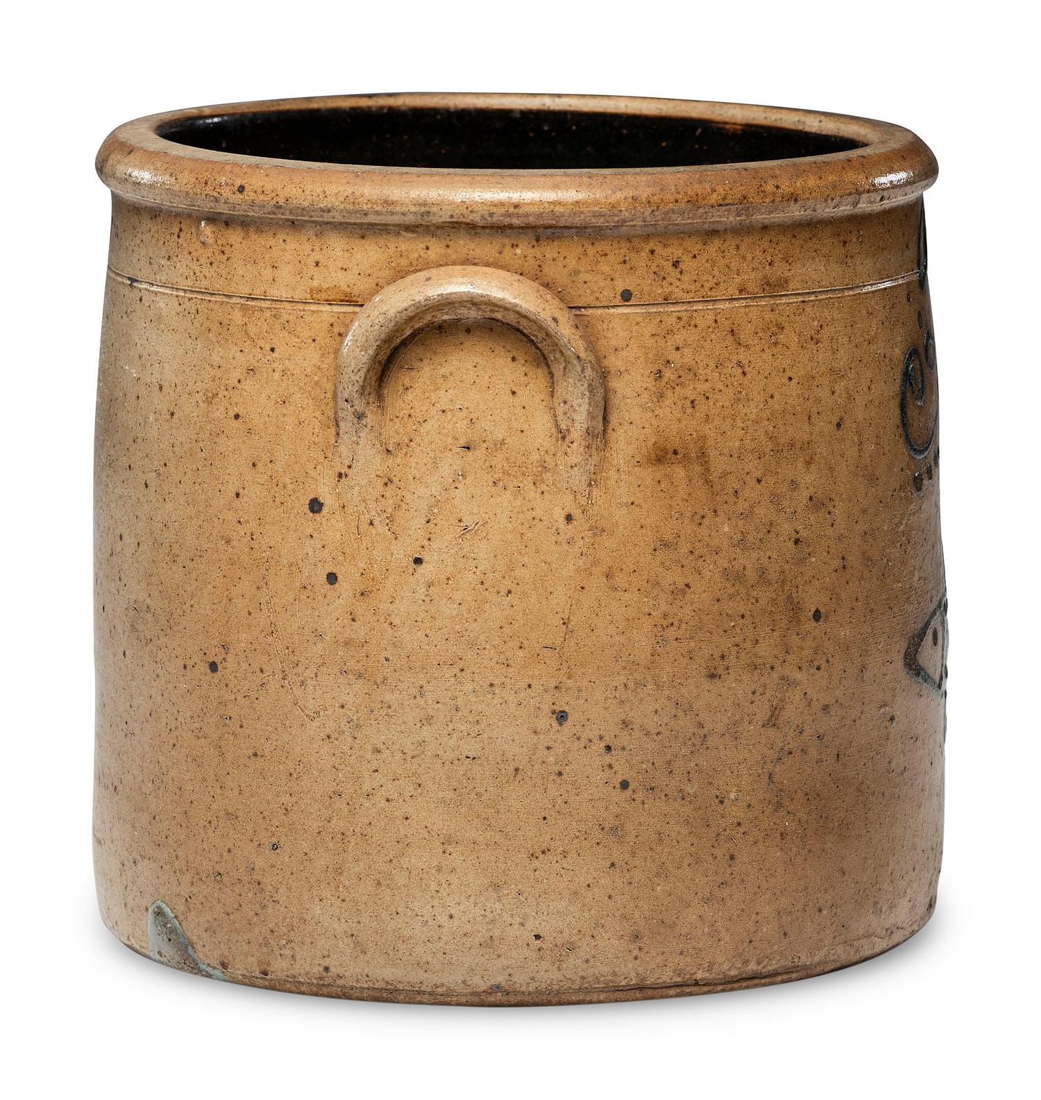 A Rare P. H. Smith Two-Gallon Cobalt Decorated 'Fish' Jug