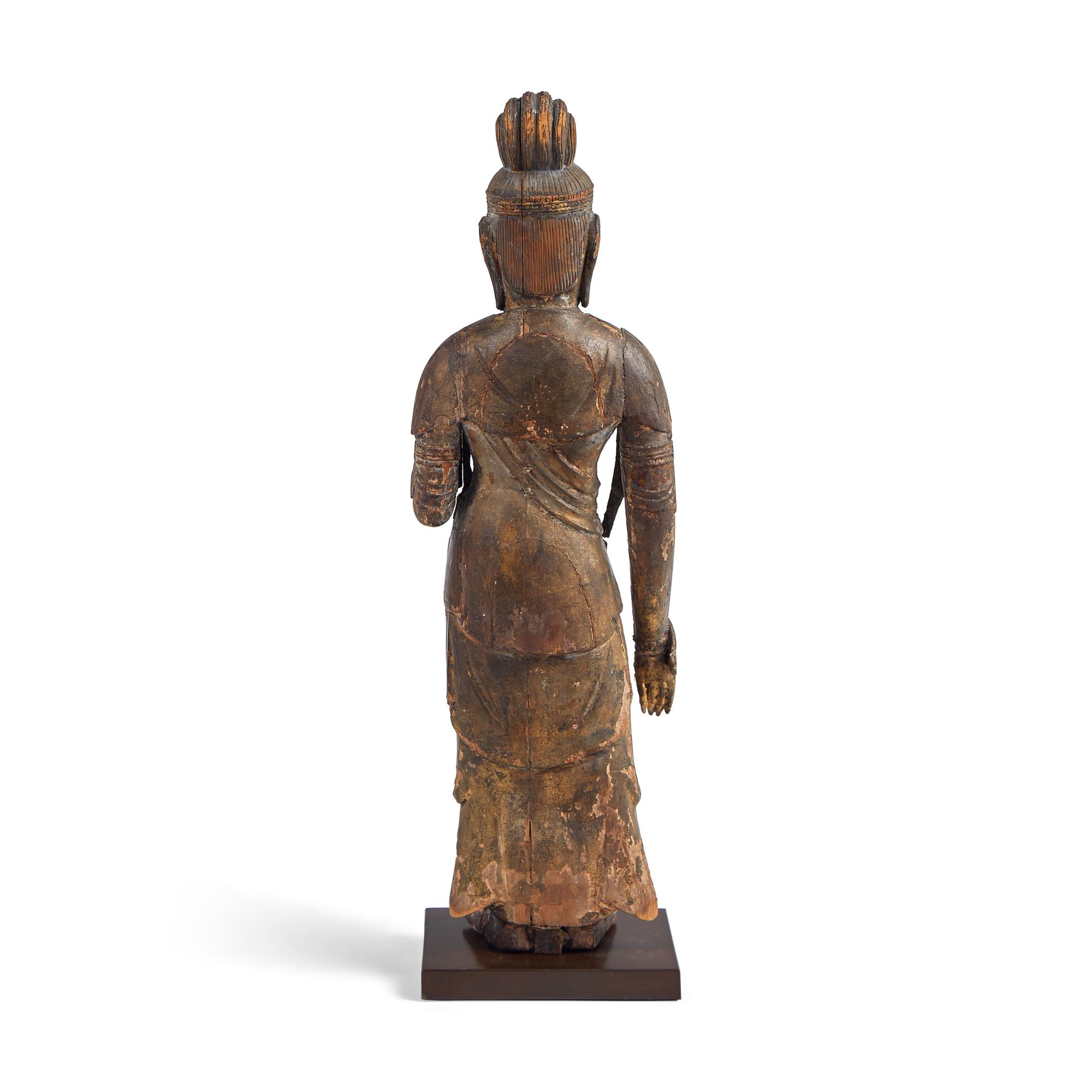 A Japanese Gilt Wood Figure of Kannon Bosatsu, Heian Period, 11th Century