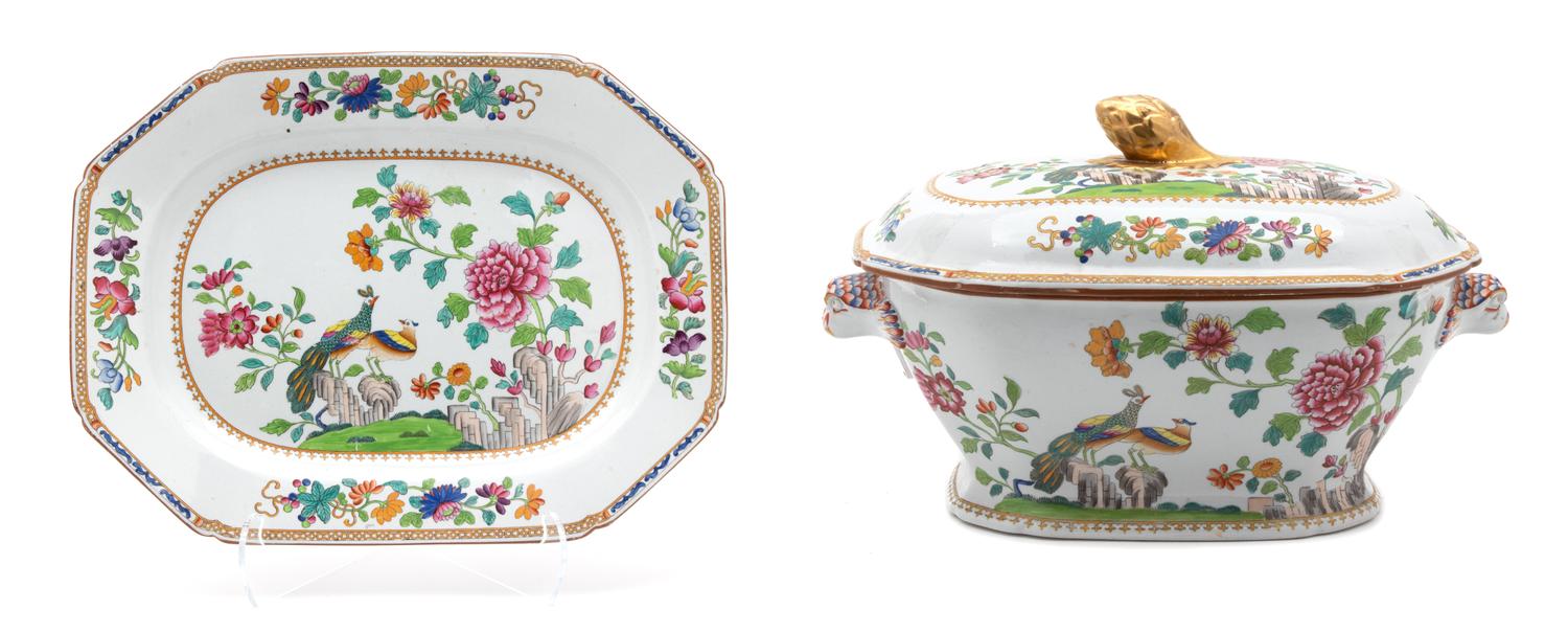 A Spode Stone China Soup Tureen, Cover and Stand