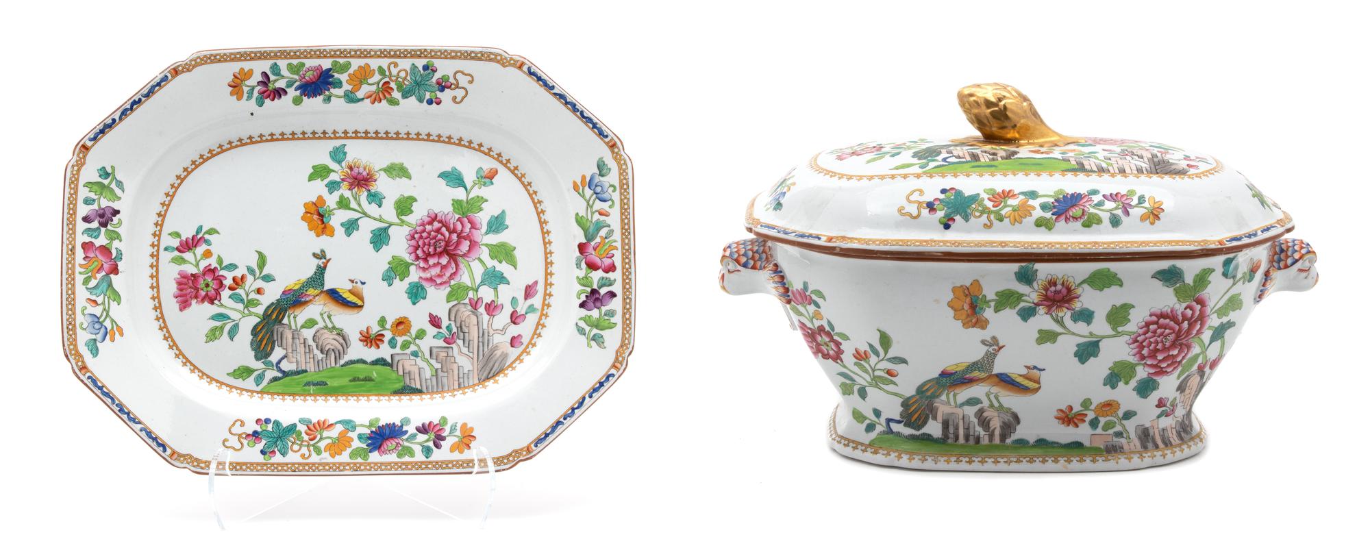 A Spode Stone China Soup Tureen, Cover and Stand