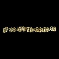 A Chinese Parcel Gilt Silver 'Peony' Hairpin, Chai, Song Dynasty 宋 金裹頭連七式花頭銀釵