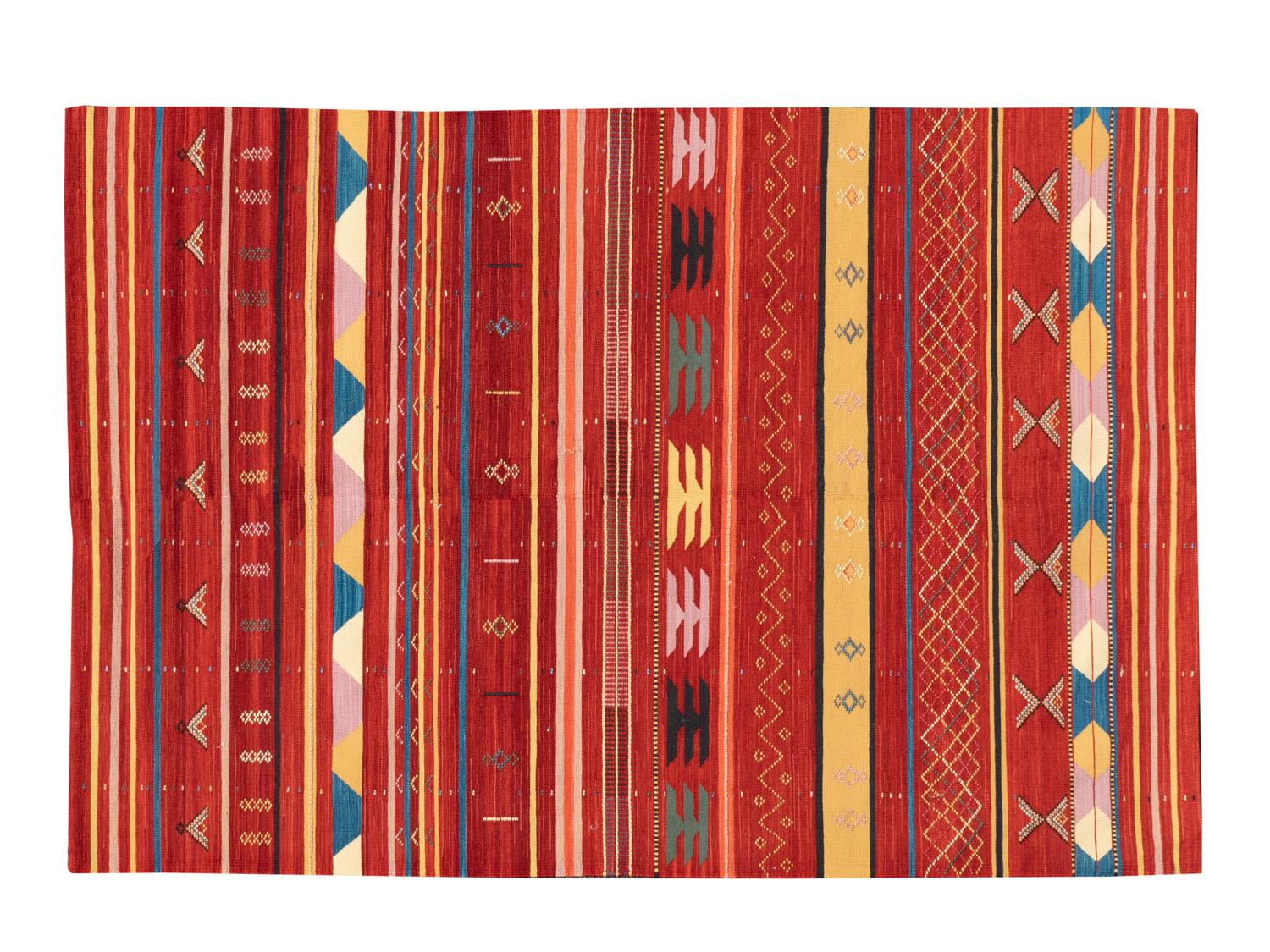 Four Chinese Morrocan Style Kilim Wool Rugs — 20TH CENTURY