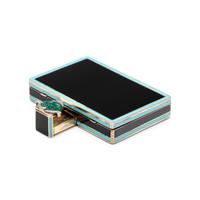 AUGUSTE PEYROULA, FRENCH, ENAMEL, HARDSTONE AND DIAMOND COMPACT