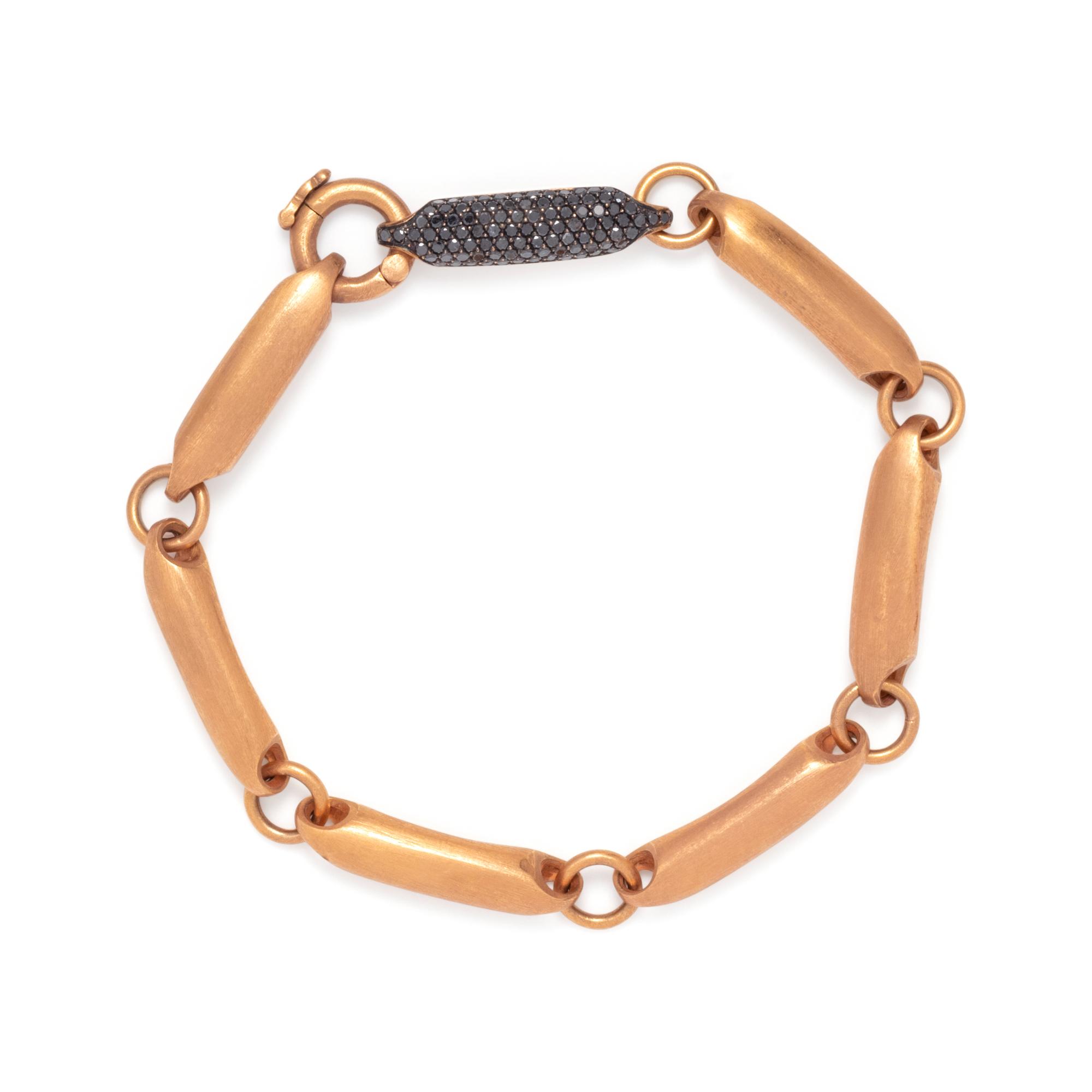 ROSE GOLD AND BLACK DIAMOND BRACELET