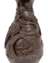 A Pair of Chinese Bronze Vases