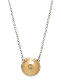 COLORED DIAMOND AND DIAMOND NECKLACE
