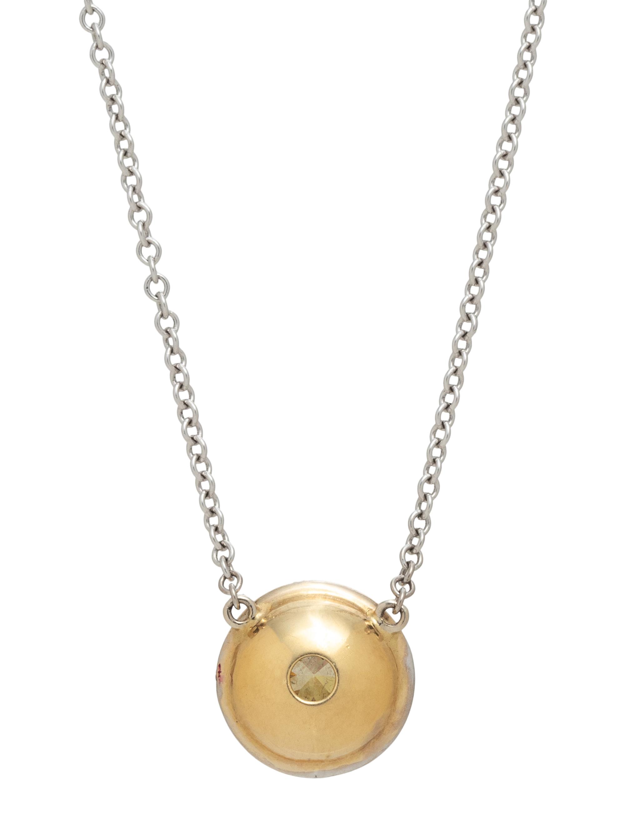 COLORED DIAMOND AND DIAMOND NECKLACE