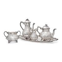 A Victorian Silver Four-Piece Tea and Coffee Service