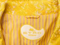 ETRO, YELLOW JACQUARD COAT