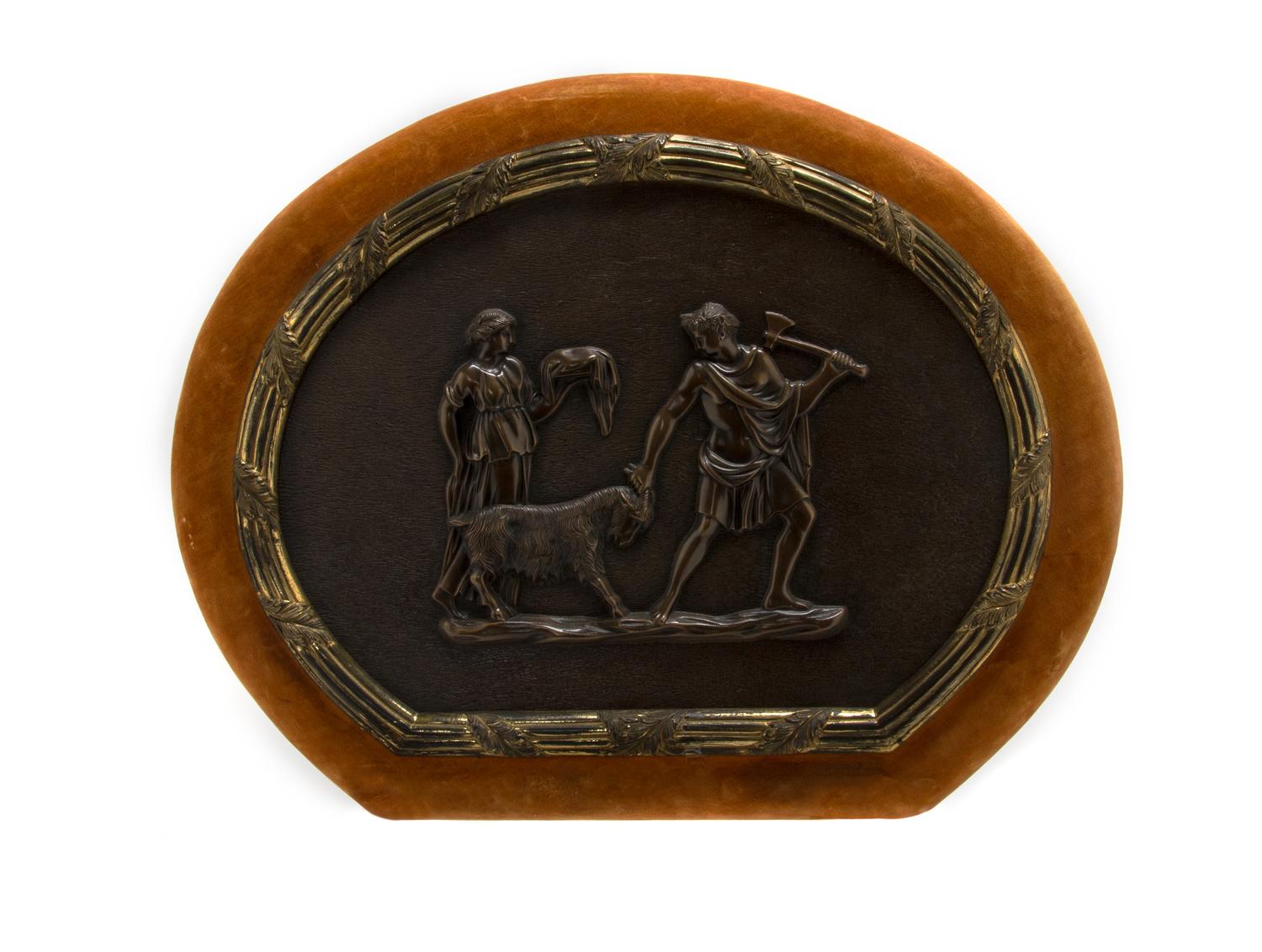 A Continental Bronze Plaque, Height 15 1/4 x width 19 inches.