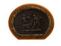 A Continental Bronze Plaque, Height 15 1/4 x width 19 inches.