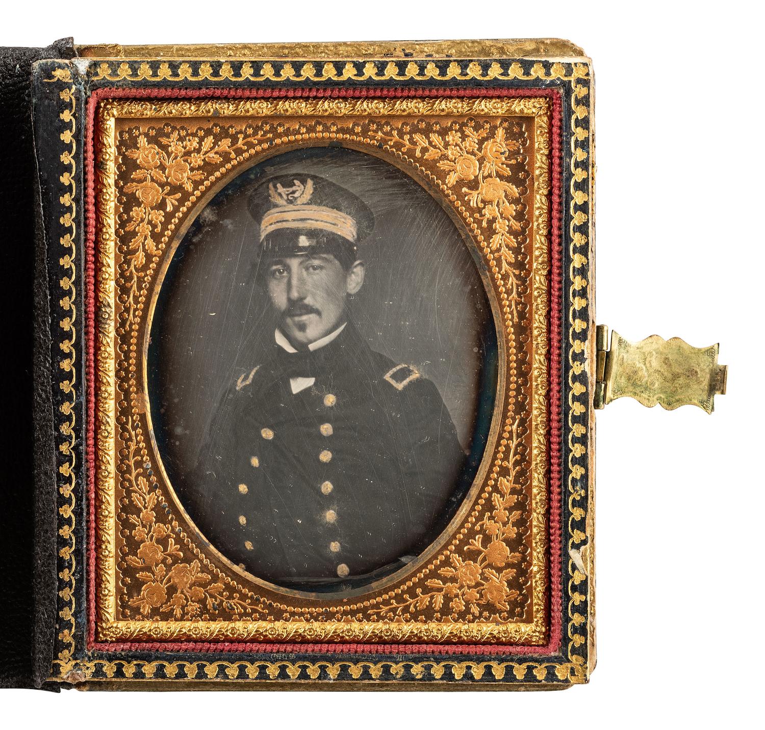 [MILITARIA - EARLY PHOTOGRAPHY]. Sixth plate daguerreotype of a Naval officer.