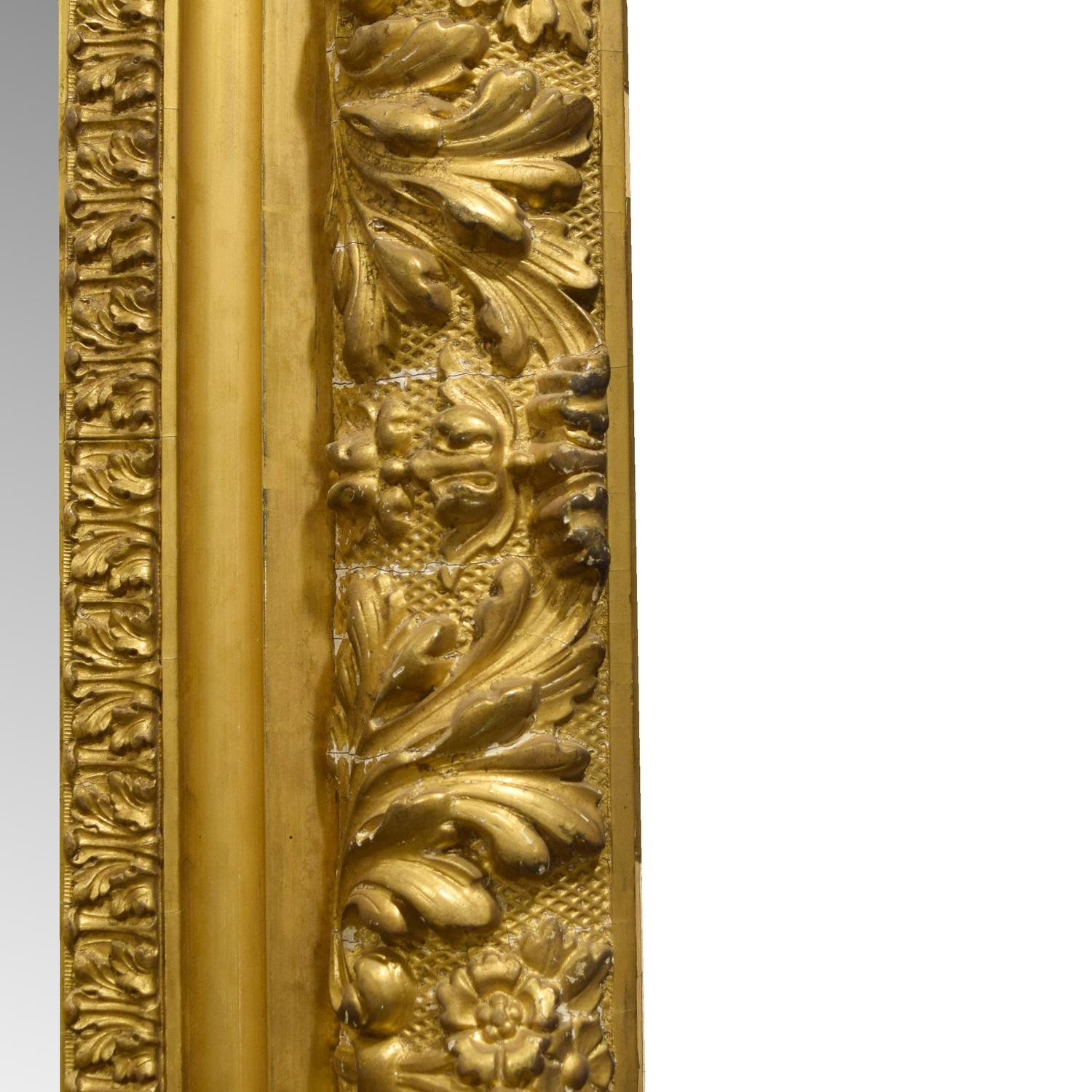 A Large Giltwood Frame with Mirror 61" W x 5" D x 89" H — United States, 19th Century