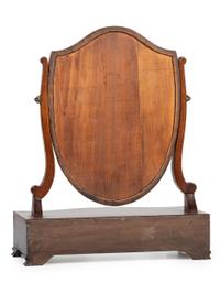 A George III Mahogany and Satinwood Dressing Mirror