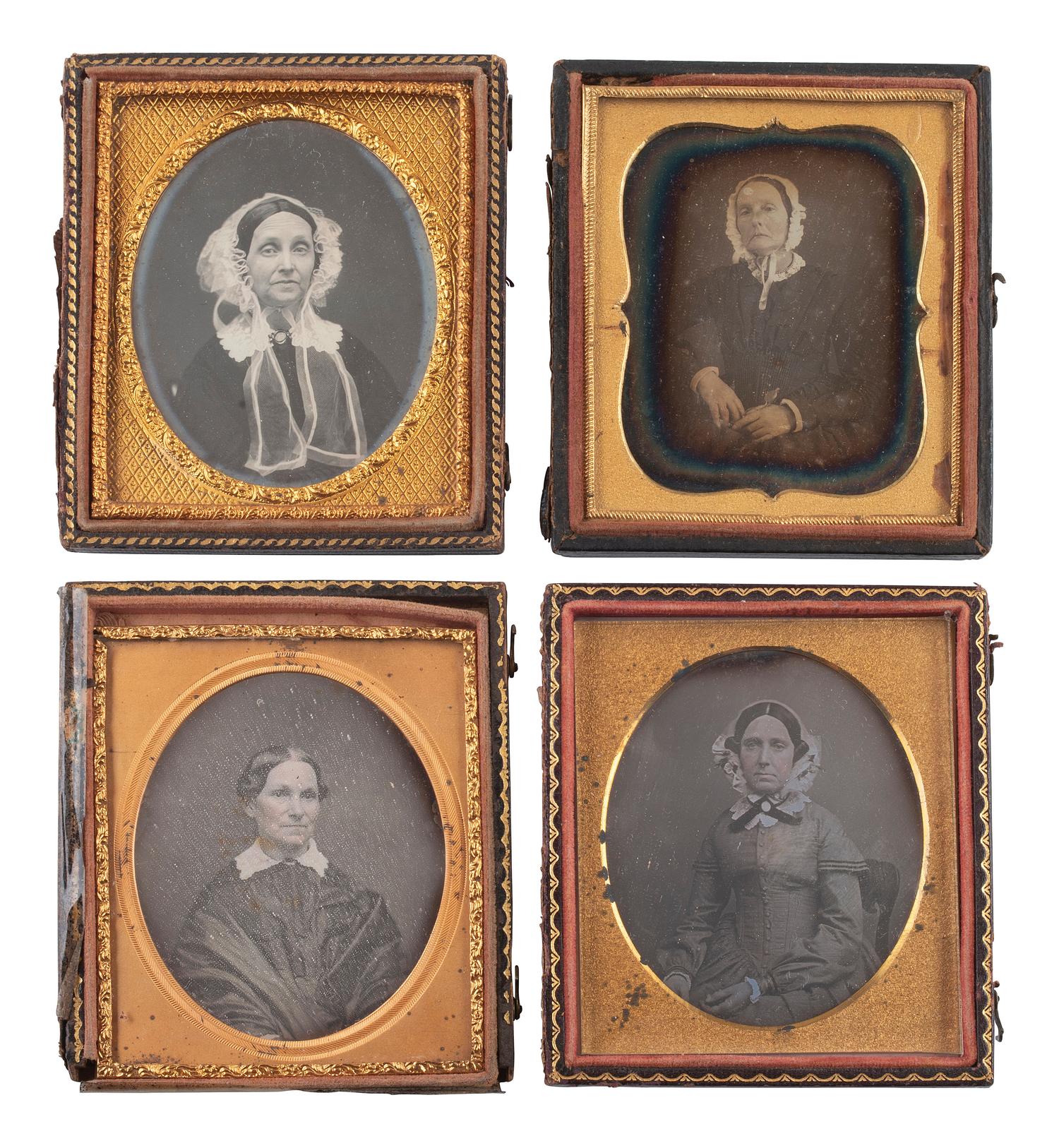 [EARLY PHOTOGRAPHY]. 30 sixth plate daguerreotypes of middle aged and elderly women.