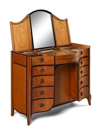 A George III Satinwood and Part-Ebonized Dressing Table