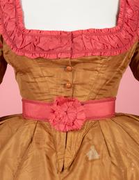 Silk Taffeta Three-Piece Evening Dress, 1860s