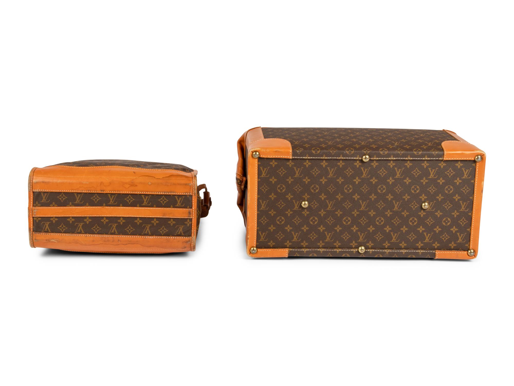 Two Louis Vuitton French Company Luggage Items, 1976-91