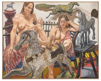 Models with Folk Art Horses , 1992