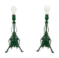 A Pair of Art Deco Cast Iron Table Lamps