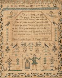 An English Needlework Schoolgirl’s Sampler