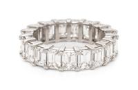 A Platinum and Diamond Eternity Band, 4.70 dwts.