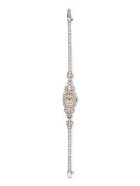 CONCORD, PLATINUM AND DIAMOND WATCH
