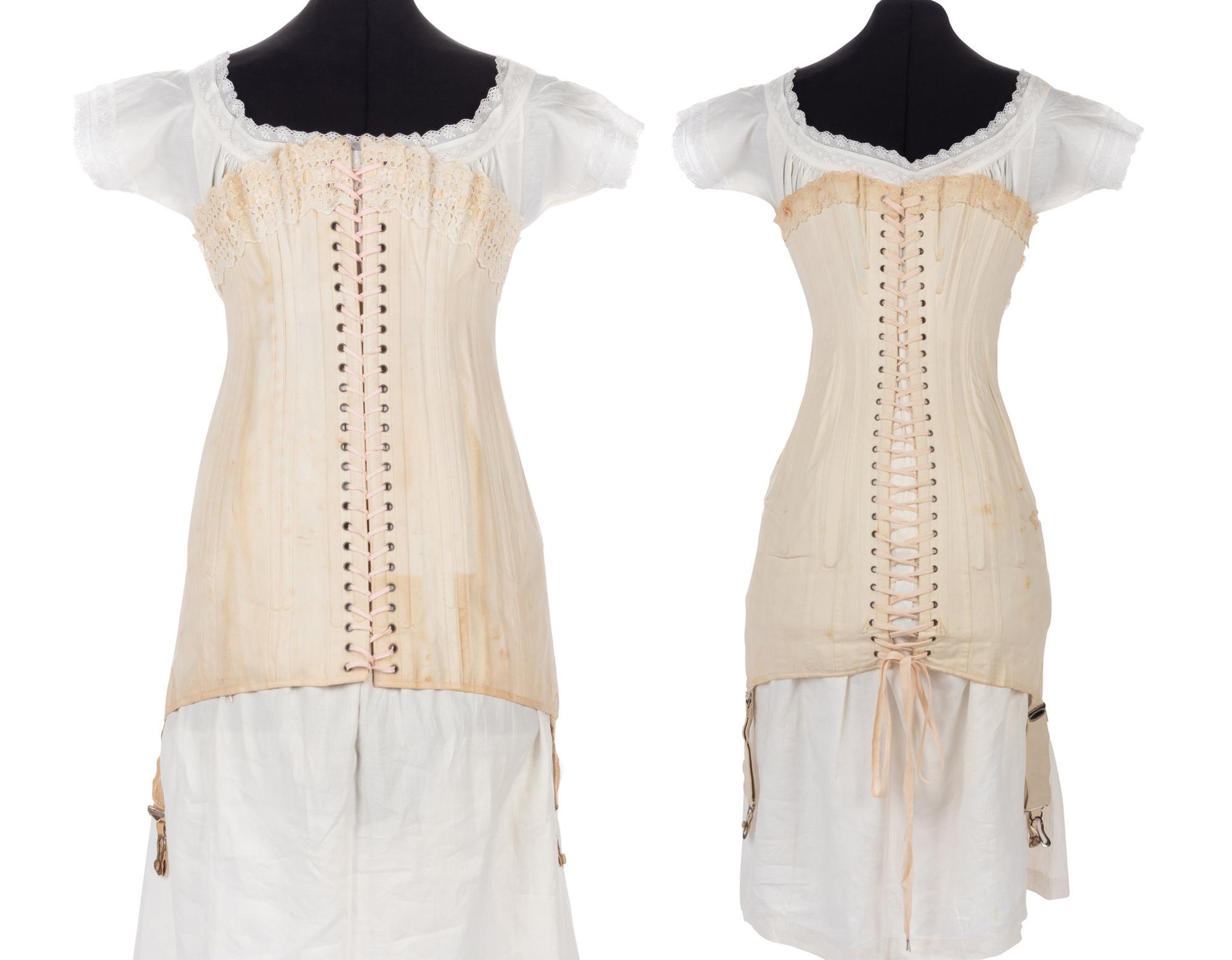 Two Long-Line Corsets, 1900-1910