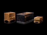 Three Gilt Lacquer Scholar's Objects