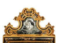 A French Chinoiserie-Decorated Giltwood Mirror