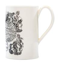 A Liverpool Transfer-Printed Creamware 'World in Planisphere' Mug