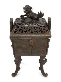 A Chinese Archaistic Bronze Five-Piece Garniture