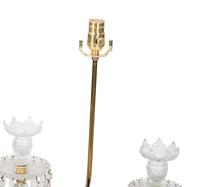 A Continental Bronze and Cut Glass Figural Candelabrum Mounted as a Lamp — 19TH CENTURY