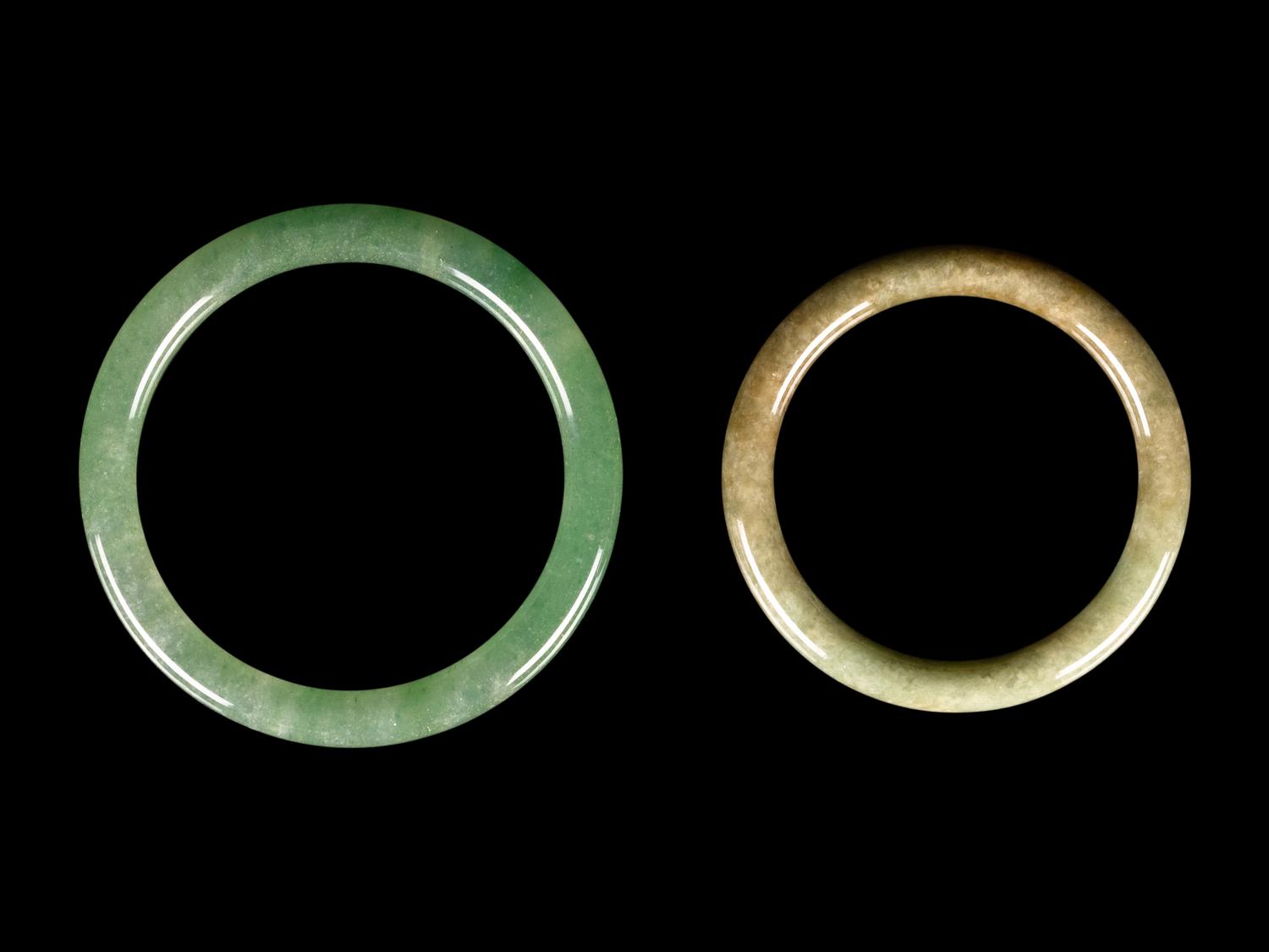 Two Chinese Hardstone Bangles