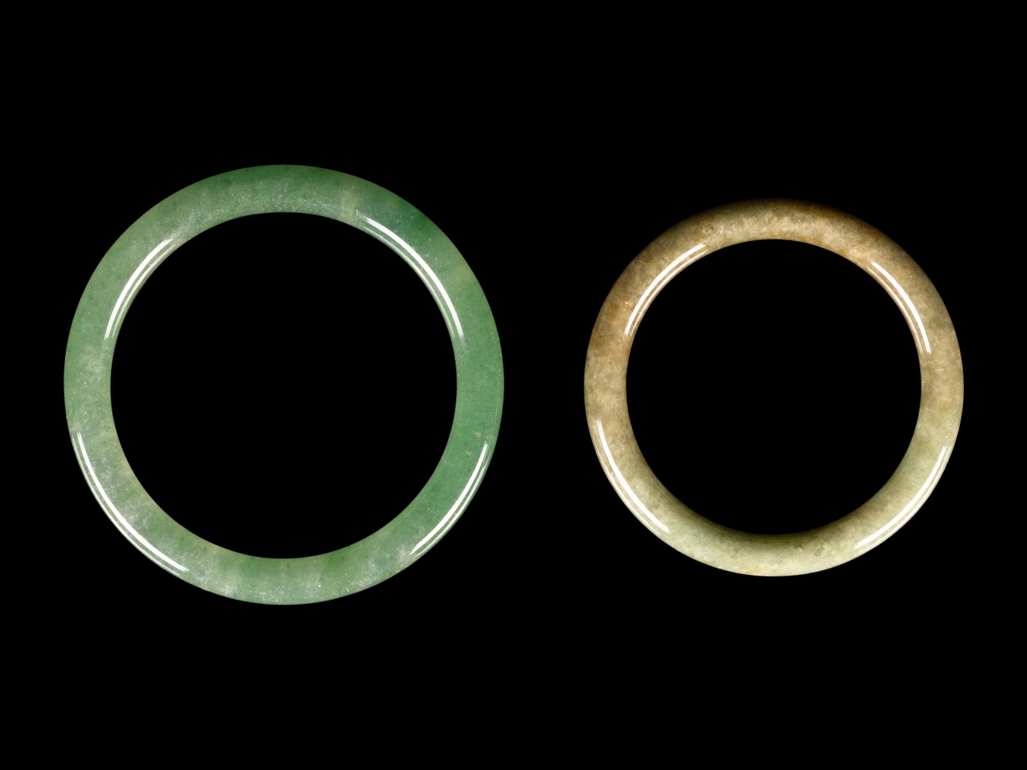 Two Chinese Hardstone Bangles
